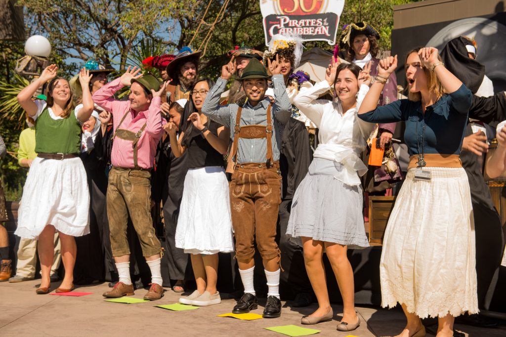 Imagineers dressed up for Halloween.