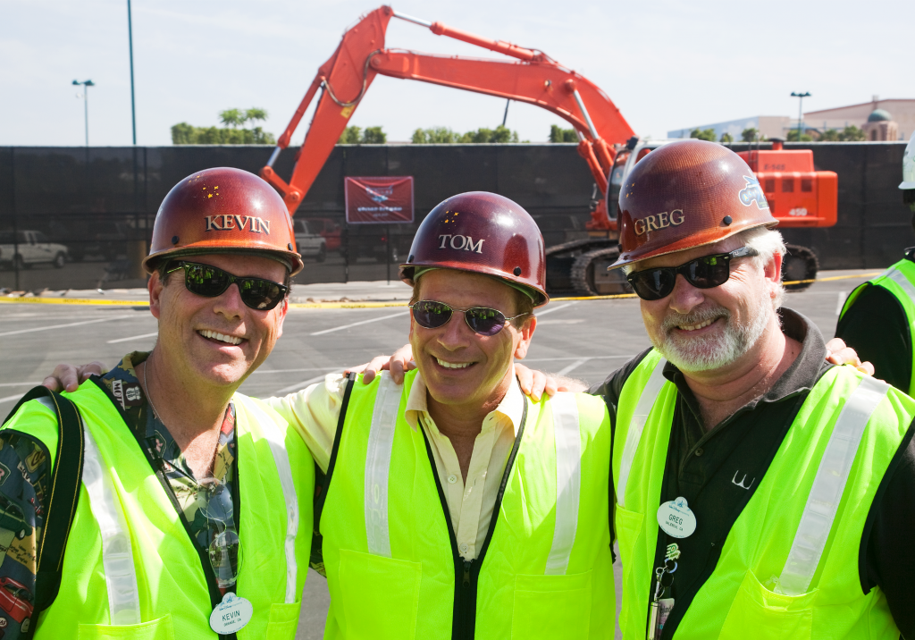 Imagineers at a construction site