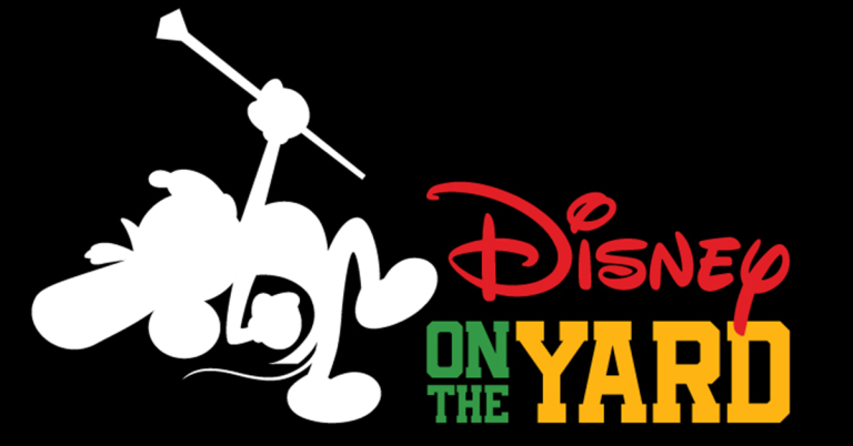 Graphic of Drum Major Mickey, Text: Disney on the Yard