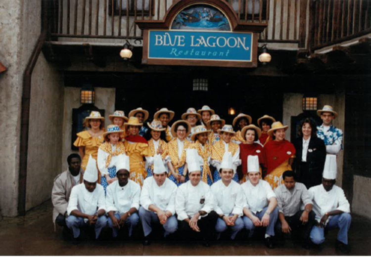 Photo of Sophie and team in front of Blue Lagoon Restaurant