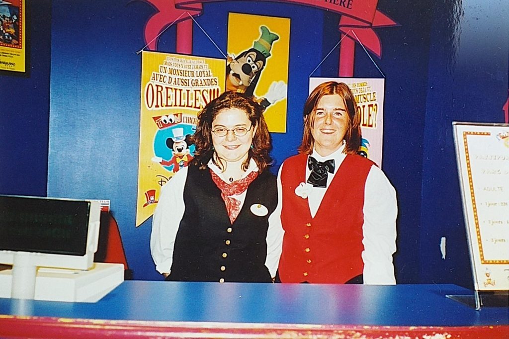 Phot of Natasha and co-worker at cash register