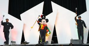 Drum Major Mickey on stage