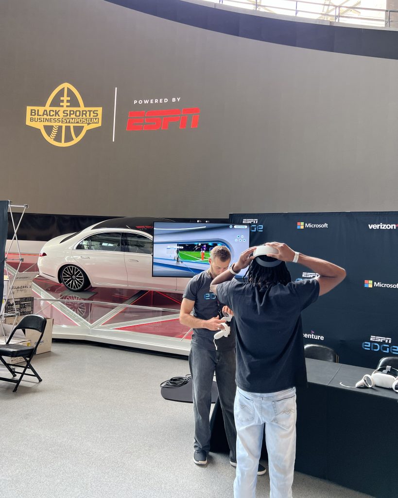 AR/VR booth at the Black Sports Business Symposium