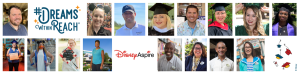 Collage of Disney Aspire students and alumni, text: #DreamWithinReach Disney Aspire