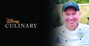 Headshot of Chef Daniel Contreras, Text: Disney Culinary