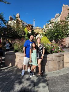 Edwin Roman with family at EPCOT