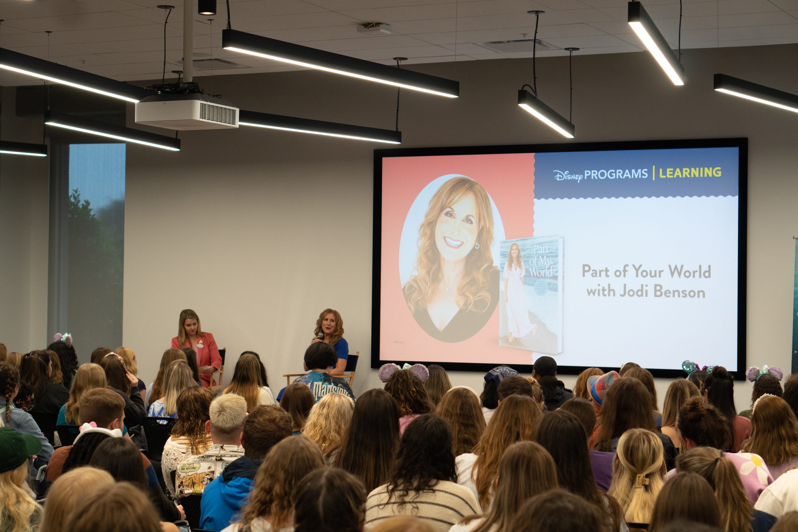 Voice of Disney's The Little Mermaid, Jodi Benson, speaking at a Disney Programs Learning session