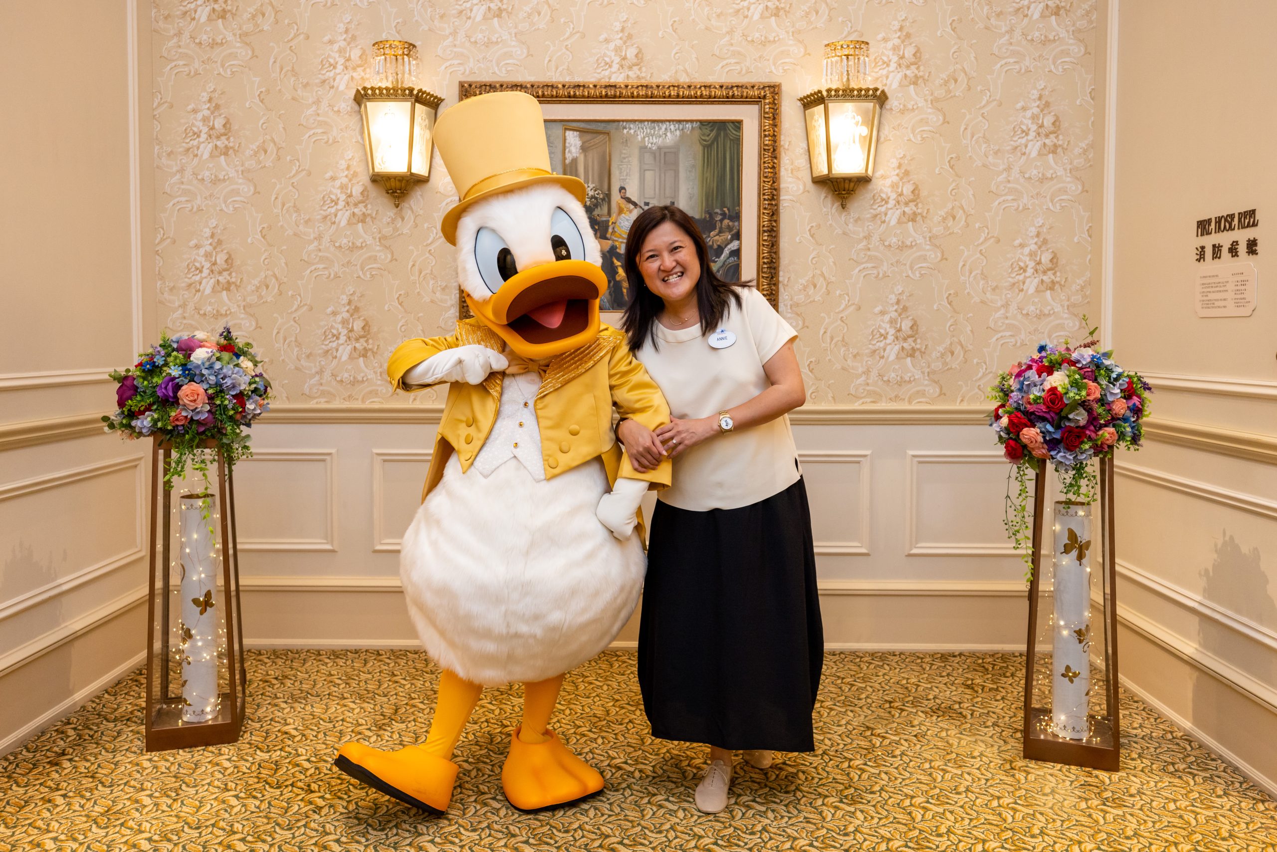 Annie Chow with Donald Duck