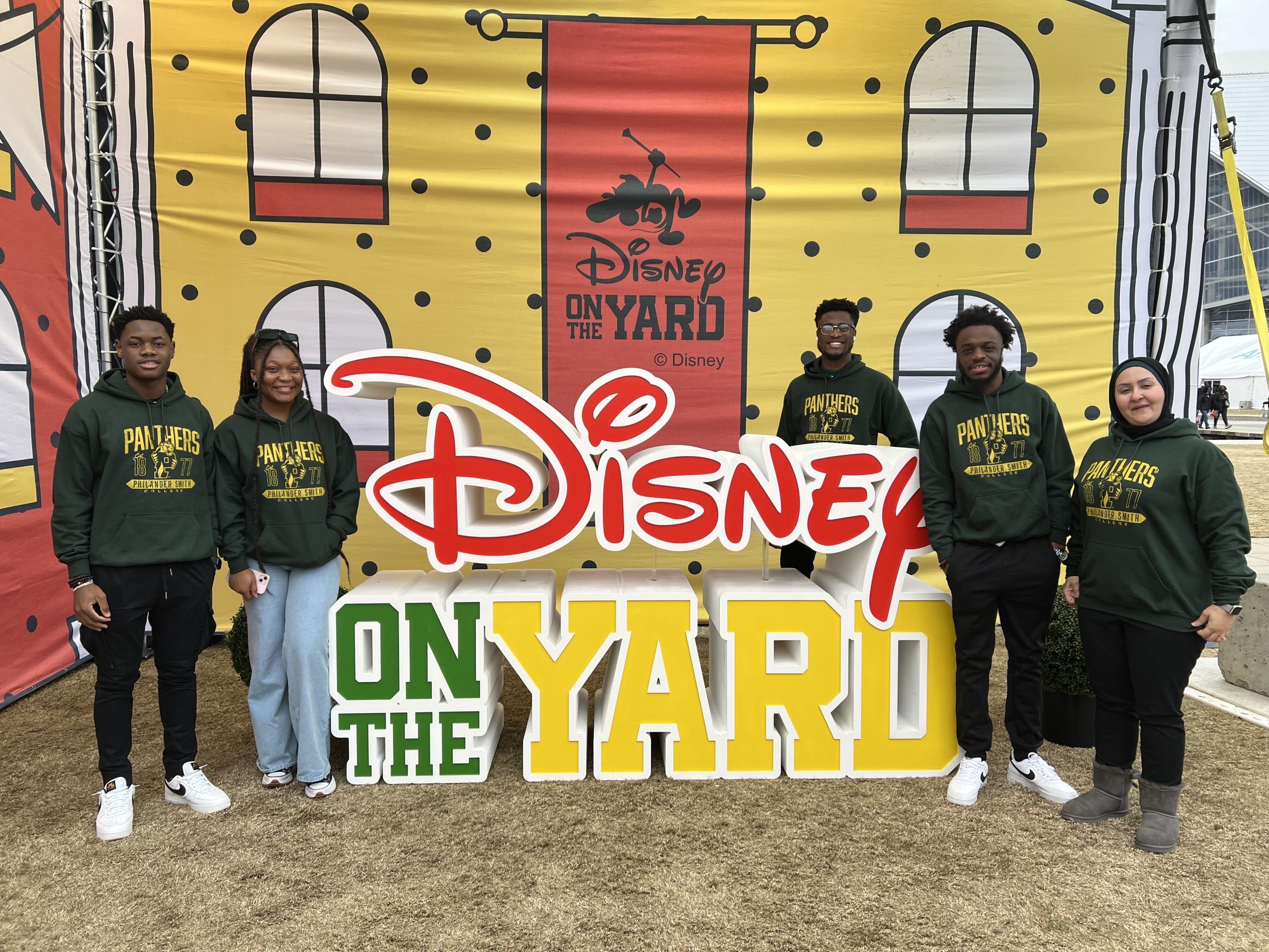 Students from Philander Smith College, winner of the 2022 Innovation Challenge, participated in the Disney on the Yard fan zone experience before the Celebration Bowl.