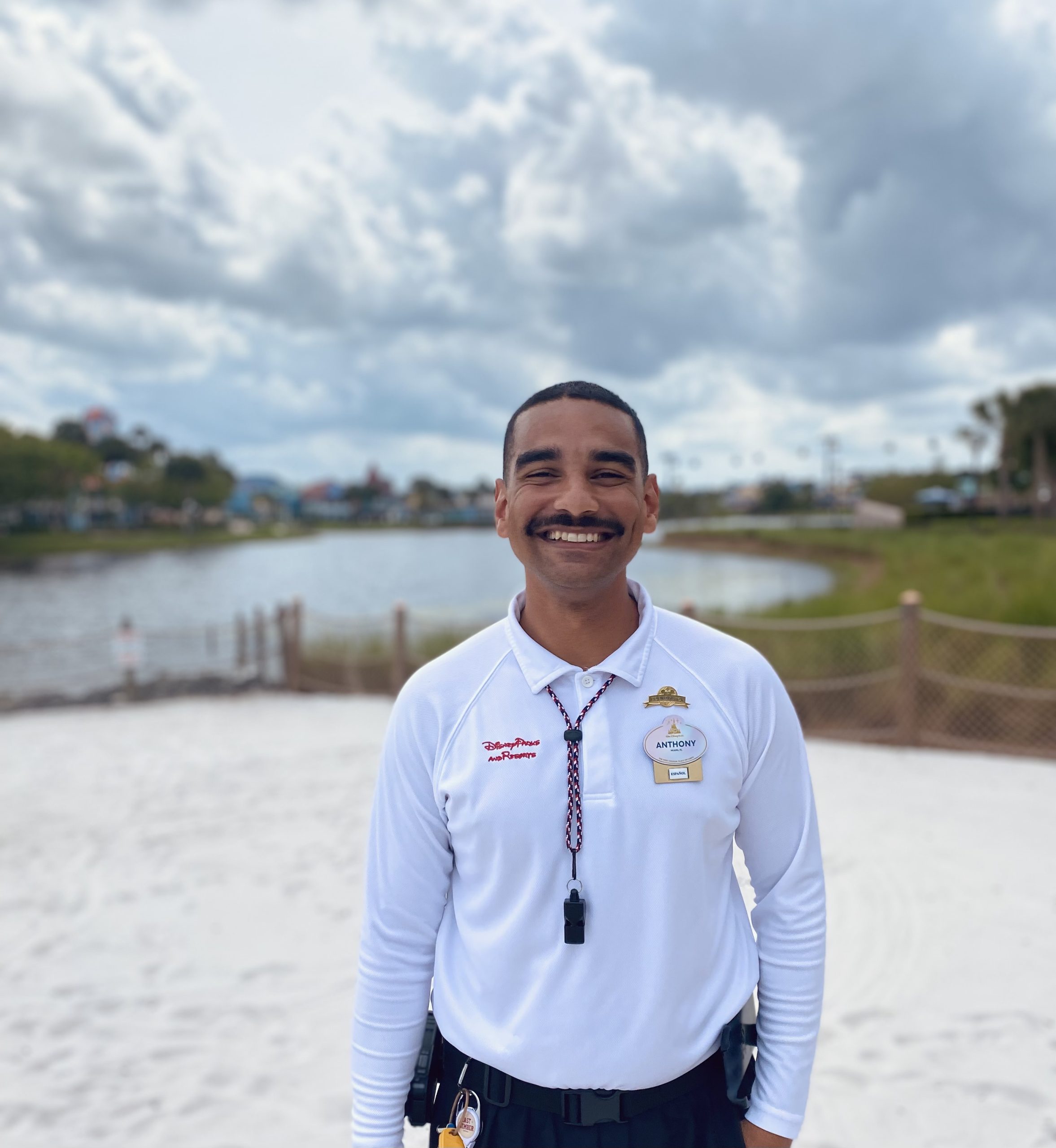Walt Disney World Recreation Coordinator standing on a beach