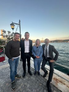 Berkay 02 Pictured: Ilker Karagoz, Berkay Ozturk and Dogan Senturk with Ankara News Representative Tulay Octen