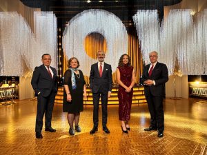 Dogan 04 Pictured: (from left to right) Commentators Deniz Zeyrek, Cigdem Toker, Dogan Senturk, Nevsin Mengu and Murat Yetkin