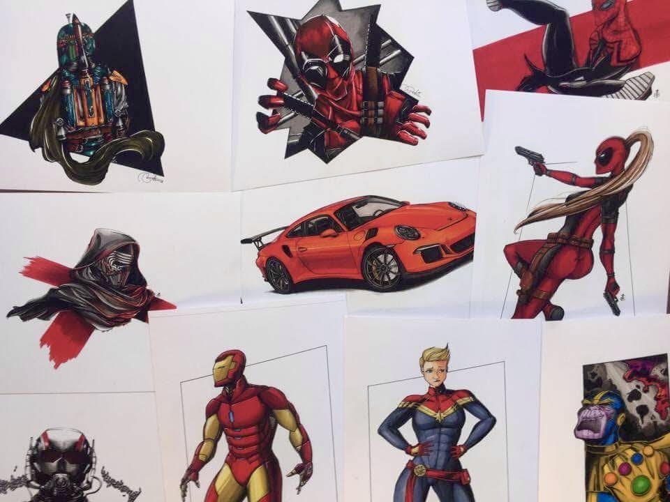 Marvel concept art Bryan desinged as a design intern