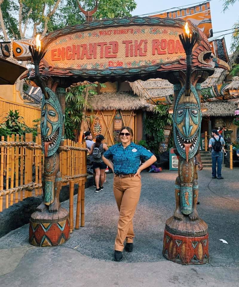 Destiny in her part-time role at Enchanted Tiki Room.