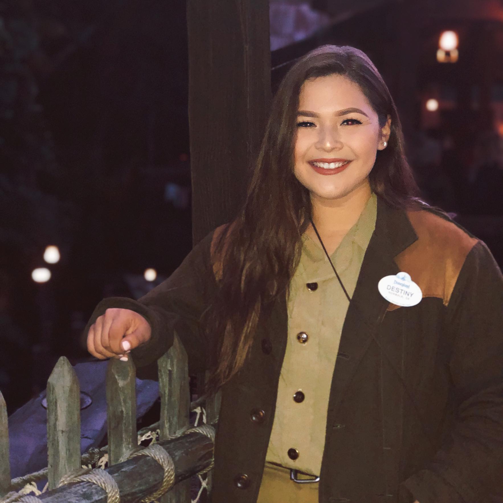 Destiny at her role as a Jungle Cruise Skipper at Disneyland Resort in 2018.