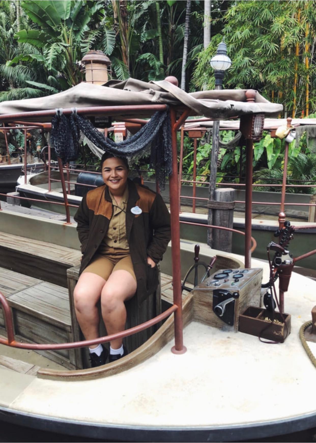 Destiny during her role as a Jungle Cruise Skipper at DisneyLand Resort in 2018