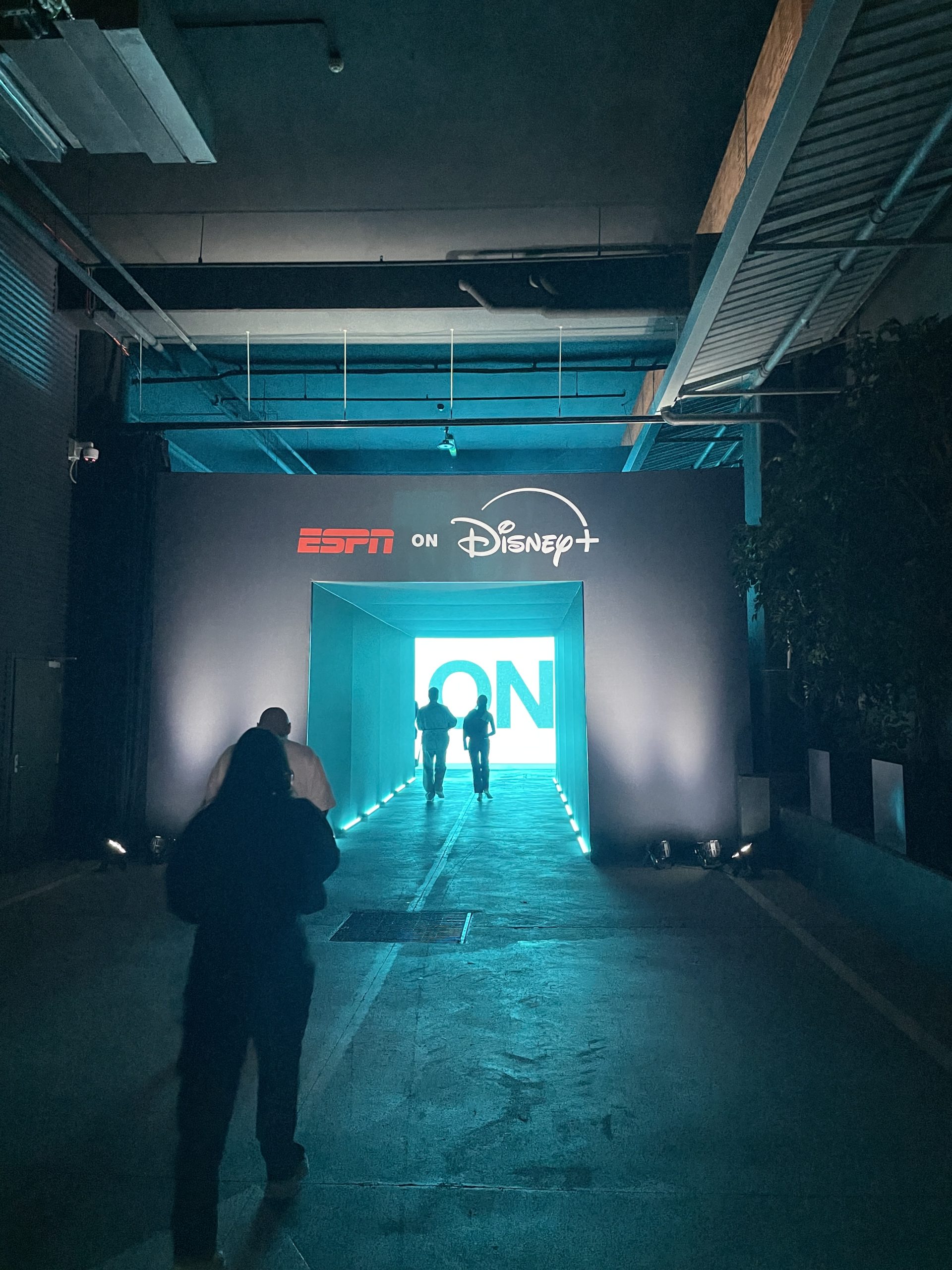 ESPN and Disney+ sign at sporting event