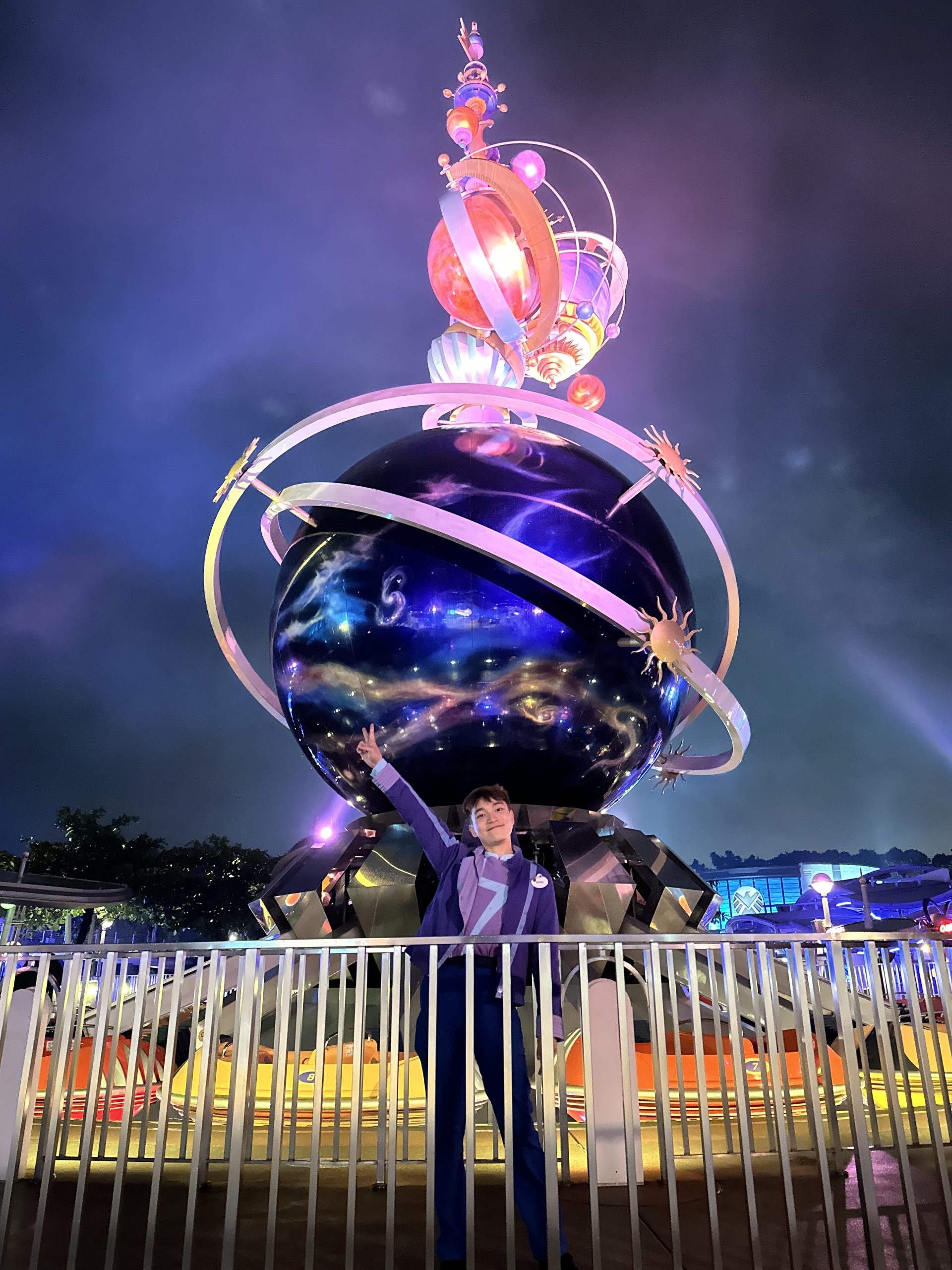 Boris at work as an attractions operator at Hong Kong Disneyland