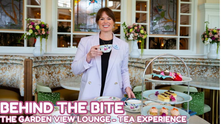 Chef Amber at the Garden View Lounge having tea.