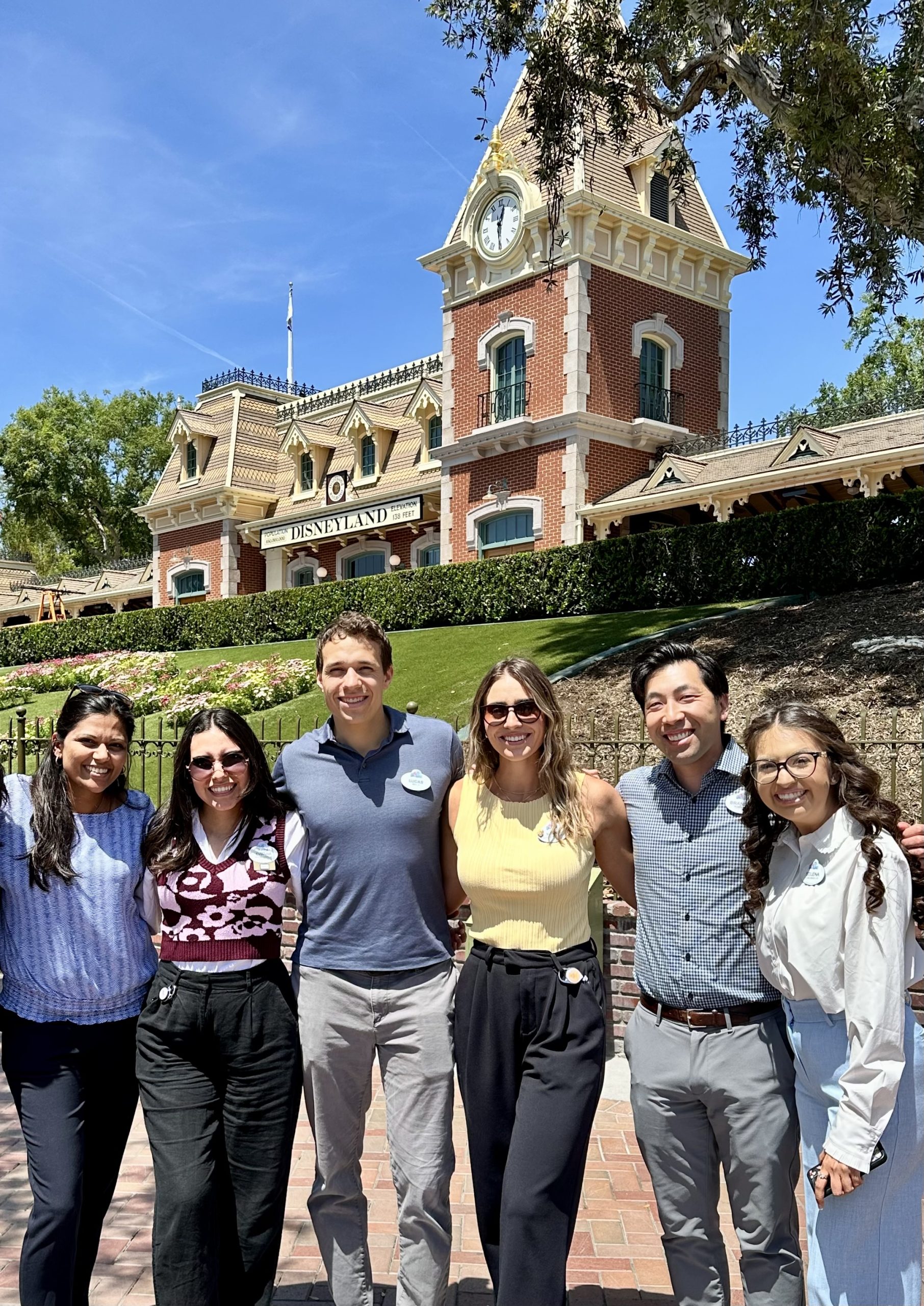 Sangita with LOB Team in front of Disney California Adventure