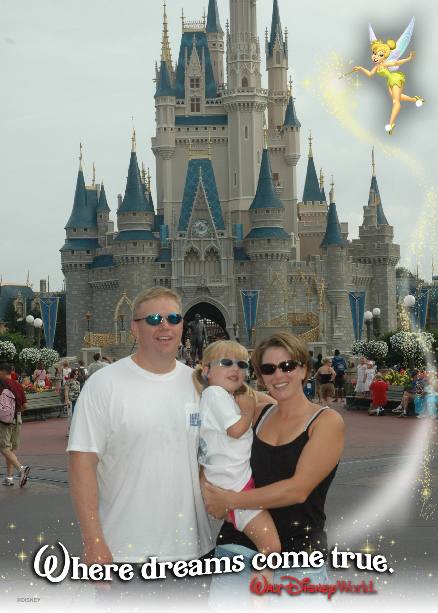 Young Alli and her parents at Walt Disney World,