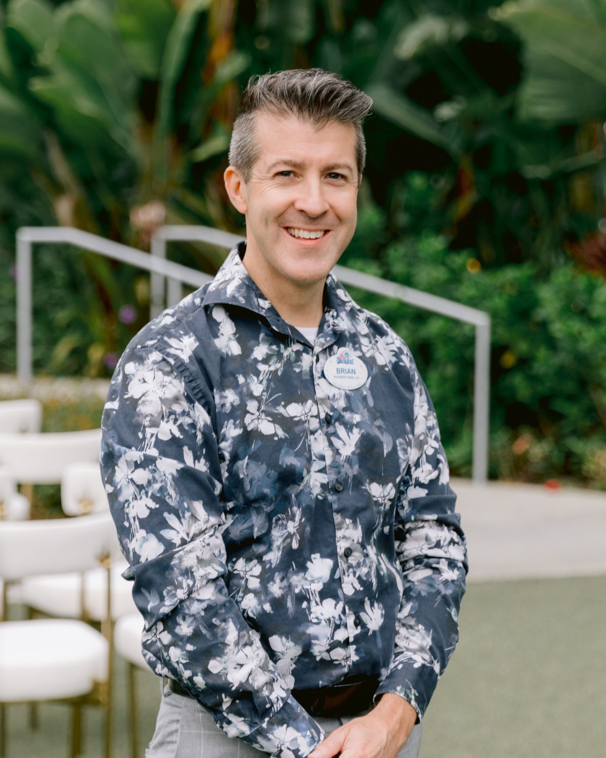 Brian, Senior Creative Events Manager with Disney&rsquo;s Fairy Tale Weddings, at an outdoor event venue.