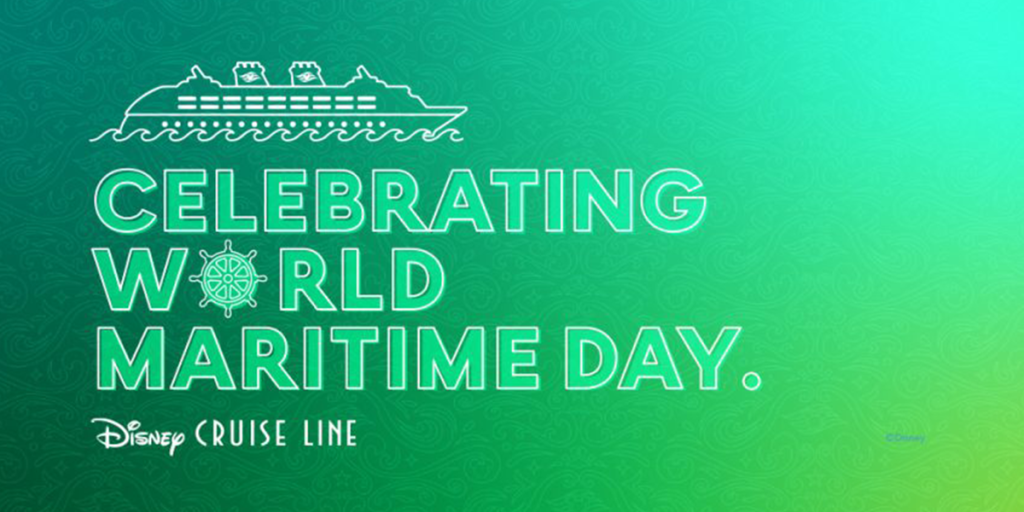 Text: Celebrating World Martime Day, Disney Cruise Line