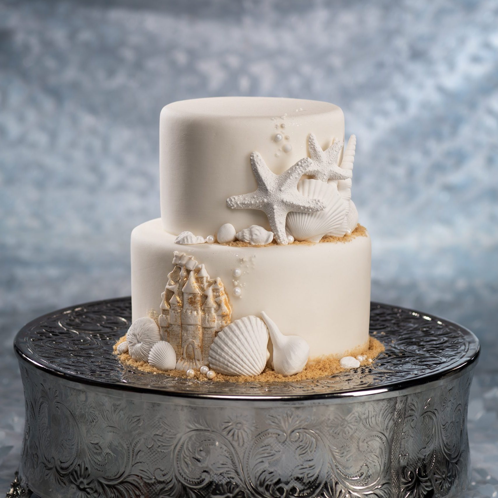 Seaside Ever After_2 Seaside Ever After cake