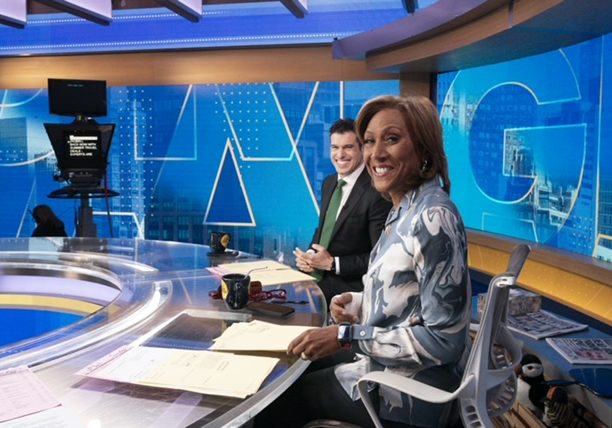 GOOD MORNING AMERICA -  Show coverage of “Good Morning America” on 4/30/24 on ABC.  (ABC/Heidi Gutman) GIO BENITEZ, ROBIN ROBERTS