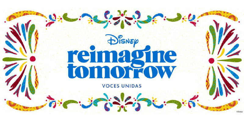 Disney's Reimagine Tomorrow Voces Unidas colorful Logo