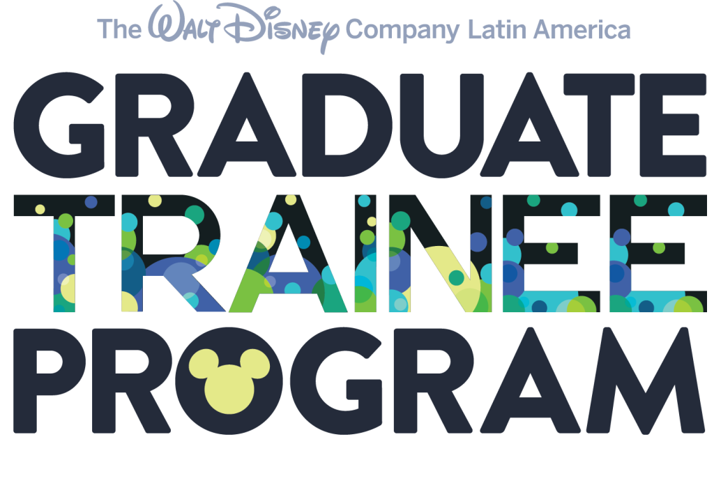 Logo for The Walt Disney Company Latin America Graduate Trainee Program with a Mickey head within the O of ‘program.’