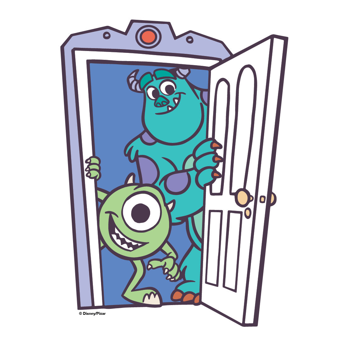 Illustration of Mike and Sulley from Monsters Inc.